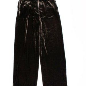 COS Gray Velour Velvet Wide leg Pants Size 4 Small